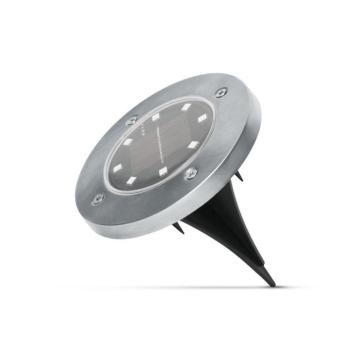 LED-es leszúrható szolár lámpa - kör alakú - középfehér - 12 cm kép
