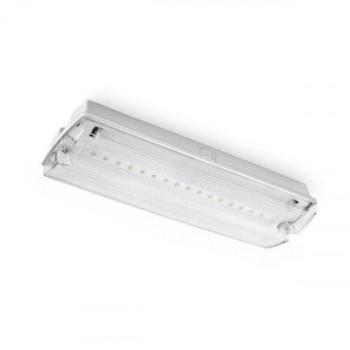 LED-es tömeges fejű vészkijárat-világítás, 3 órás vészhelyzeti időtartammal, 4W, 6000K, hideg fehér, 240 lm, átlátszó, IP65, Optonica, 7201 kép
