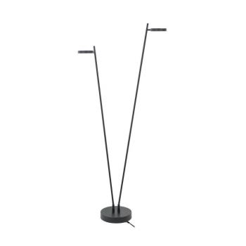 LED-es újratölthető állólámpa Round Move, 2-fényes fekete 142 cm CCT dim kép