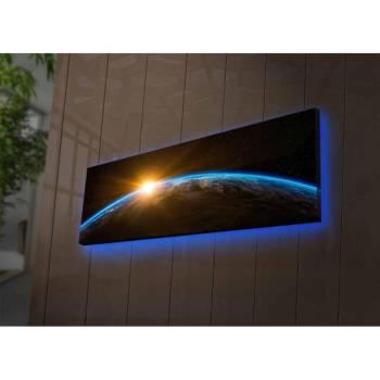 LED-es világítóvászon festmény, 30x90 cm, Velúr, Fakeret kép