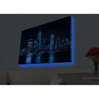 LED-es világítóvászon festmény, Velúr, 45x70 cm, Fakeret kép