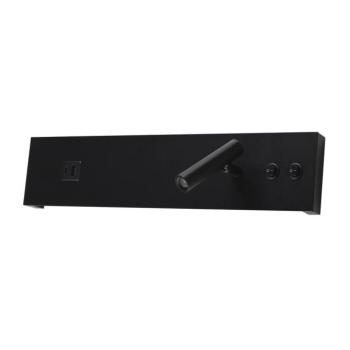 LED fali lámpa 11w IP20 be/ki kapcsolóval + usb fekete 3000k, meleg fehér, 700 lm, Optonica, 7593 kép