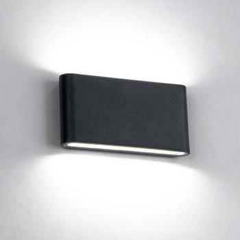 LED FALI LÁMPA 2X6W KEREKÍTETT 4000K FEKETE kép
