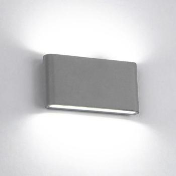 LED FALI LÁMPA 2X6W KEREKÍTETT 4000K SZÜRKE