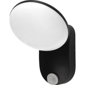 LED fali lámpa alumínium 12w fekete IP54 + pir érzékelő, 2700K, meleg fehér, 1200 lm, Optonica, 7415 kép