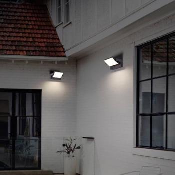 LED fali lámpa CMD 9080, antracit, szélesség 21 cm, IP54 kép