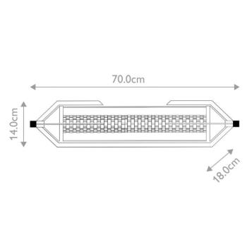 LED fali lámpa ESPADA, polírozott króm Szélesség 70 cm Fém IP44 kép