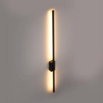 LED fali lámpa Flash, fekete, magasság 108 cm, fém, 1 lámpa kép
