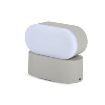 LED fali lámpa forgatható, 5w, 4000K, természetes fehér, 800lm, 350°, szürke, CRI>80, IP65, V-TAC, 218291 kép
