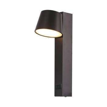 LED fali lámpa forgatható, 8w, 3000K, meleg fehér, 900lm, 120°, fekete, CRI>80, V-TAC, 23406 kép