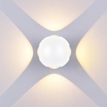 LED fali lámpa kerek, 4 diódával, fehértel, 4W, 4000K, természetes fehér, 440 lm, IP54, Optonica, 7490 kép