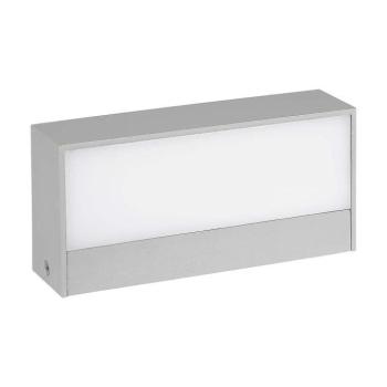 LED fali lámpa kétirányú, 9w, 4000K, természetes fehér, 850lm, 90°, szürke, CRI>80, IP65, V-TAC, 218240 kép