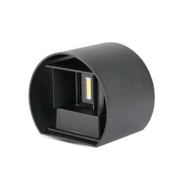 LED fali lámpa kétirányú kerek Bridgelux, 5w, 4000K, természetes fehér, 700lm, 120°, fekete, CRI>80, IP65, V-TAC, 217090 kép