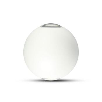 LED fali lámpa kétirányú kerek IP65, 4w, 3000K, meleg fehér, 450lm, 90°, fehér, CRI>80, V-TAC, 218301 kép