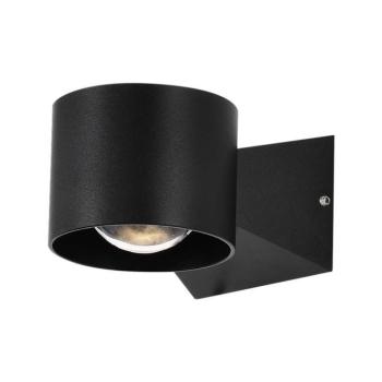 LED fali lámpa kétirányú kerek IP65, 5w, 3000K, meleg fehér, 465lm, 90°, fekete, CRI>80, V-TAC, 10445 kép