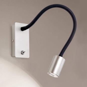 LED fali lámpa Kurt nikkel-matt flexibilis karral kép