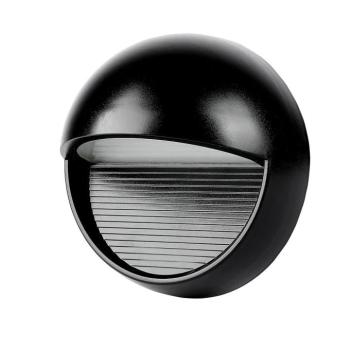 LED fali lámpa lépcsővilágító kerek, 3w, 4000K, természetes fehér, 210lm, 90°, fekete, CRI>80, IP65, V-TAC, 1405 kép