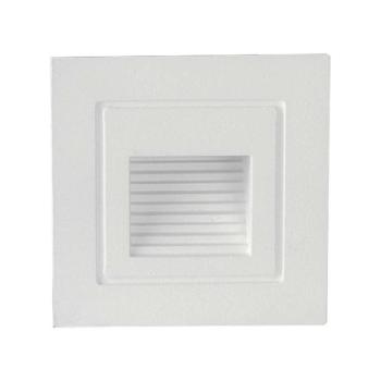 LED fali lámpa lépcsővilágító négyzet alakú, 3w, 3000K, meleg fehér, 180lm, 270°, fehér, CRI>80, IP65, V-TAC, 10376 kép
