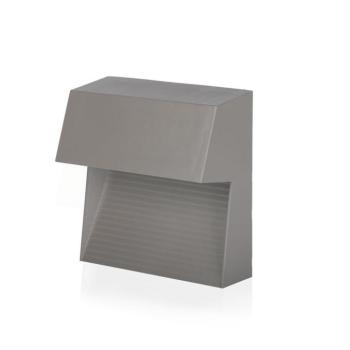 LED fali lámpa lépcsővilágító négyzet alakú, 3w, 4000K, természetes fehér, 210lm, 90°, szürke, CRI>80, IP65, V-TAC, 1401 kép