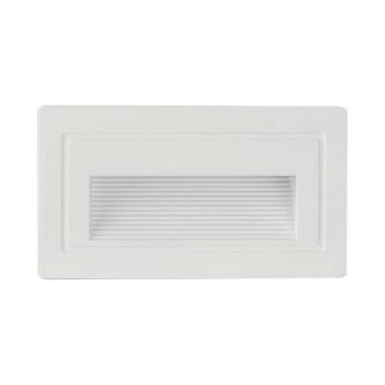 LED fali lámpa lépcsővilágító téglalap alakú, 3w, 3000K, meleg fehér, 180lm, 270°, fehér, CRI>80, IP65, V-TAC, 10378 kép