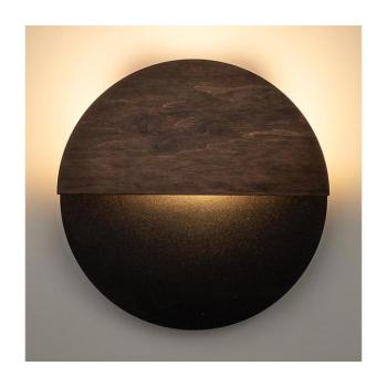 Luna S LED fali világítás, fekete/wenge, acél, fa, 3 000 K kép