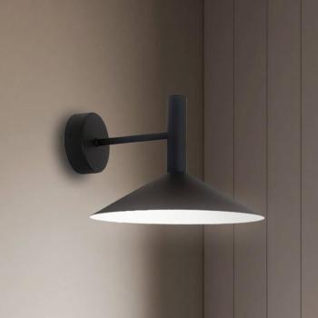 LED fali lámpa Marsi, fekete, Ø 25 cm, fém kép