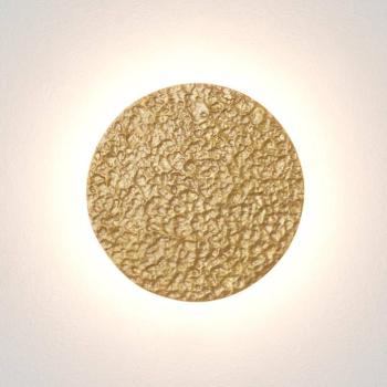 LED fali lámpa Meteor, arany színű, Ø 27 cm, vas kép