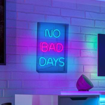 LED fali lámpa No Bad Days, átlátszó, 30x18 cm műanyag USB RGB kép