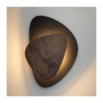 Pedra LED fali világítás, fekete/wenge, acél, fa, 3 000 K kép