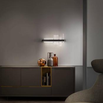 LED fali lámpa Ribbon A65, sárgaréz, Up- & Downlight kép