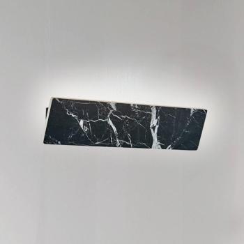 LED fali lámpa Selena, szélesség 40 cm, fekete, műkő kép