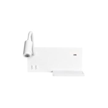LED fali lámpatest SHELF LED/4W+LED/5W+LED/2W/230V + USB-port, fehér ML6343 kép