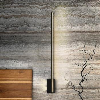 LED fali lámpa Stick, magasság 80 cm, fekete, fém kép