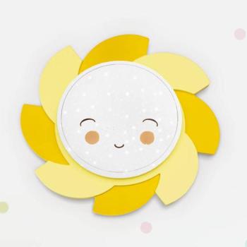 LED fali lámpa Sun Starlight Smile, sárga kép