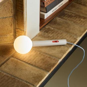 LED fali lámpa, világosszürke/kék, hossza 30 cm, vas/üveg kép
