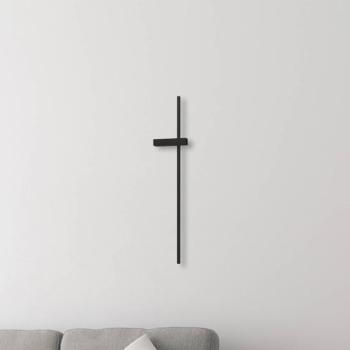 LED fali lámpa Vision, magasság 90 cm, fém, fekete, 3000 K kép