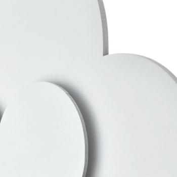 LED fali lámpa Wölkchen dugóval, fehér, fa, fényerőszabályozóval kép