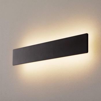 LED fali lámpa Zig Zag fekete, szélessége 53 cm kép