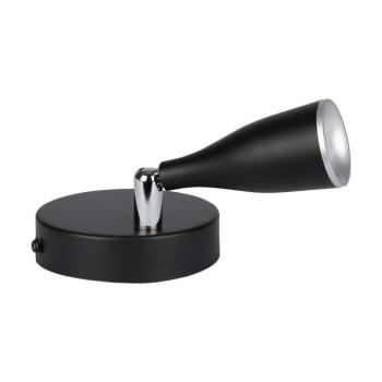 LED fali spot lámpa, 4,5w, 3000K, meleg fehér, 420lm, 100°, fekete, V-TAC, 218263 kép