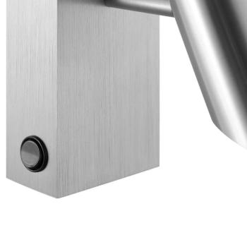 LED fali spotlámpa Risell, szélesség 9 cm, alumínium színű fém kép