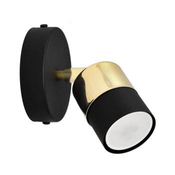 LED Fali spotlámpa TUBSSON 1xGU10/4,8W/230V fekete/arany R-KM 1166/1 BK+GO kép