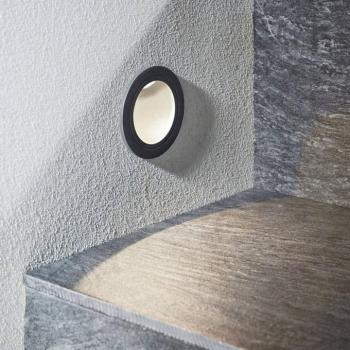 LED fali süllyesztett lámpa Pordis, IP65, kerek kép