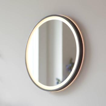 LED fali tükör VIDRO, szürke, Ø 46 cm, powerbank, kapcsoló kép