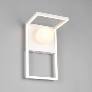 LED fali világítás Arola, matt fehér, szélesség 17 cm, fém kép