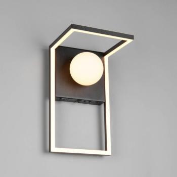 LED fali világítás Arola, matt fekete, szélesség 17 cm, fém kép