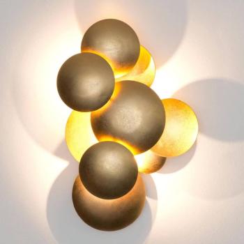 BOLLADARIA LED fali lámpa, arany, 42 x 27 cm, fém, dimmelhető fényerő kép