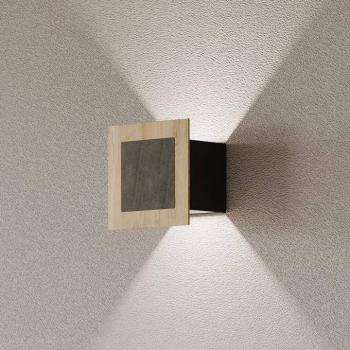 LED fali világítás Chile S, tölgy/gránit, magasság 15 cm, dimmelhető fényerő kép