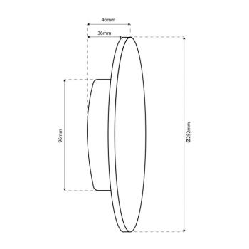 LED fali világítás Disk, Ø 25cm, fekete, műanyag, IP65, CCT kép