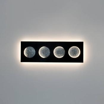 LED fali világítás Fasi Della Luna, fekete/ezüst kép