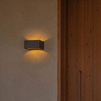 LED fali világítás Glint, 3000K, 15 cm, szürke, beton, IP55 kép